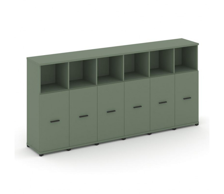 Концепт Шкаф 6 узких секций, 3 ниши CN.STU-363 B Кобо NEW/Металл Черный 2500*420*1186