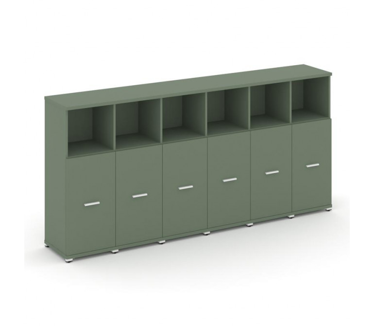 Концепт Шкаф 6 узких секций, 3 ниши CN.STU-363 W Кобо NEW/Металл Белый 2500*420*1186