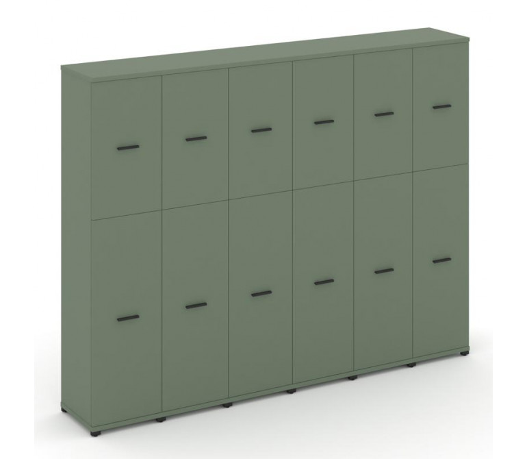 Концепт Шкаф 6 узких секций, 5 ниш CN.STU-565 B Кобо NEW/Металл Черный 2500*420*1922