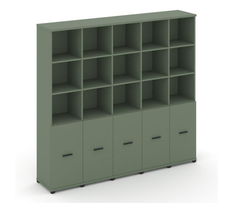 Концепт Шкаф 5 узких секций, 5 ниш CN.STU-551 B Кобо NEW/Металл Черный 2084*420*1922