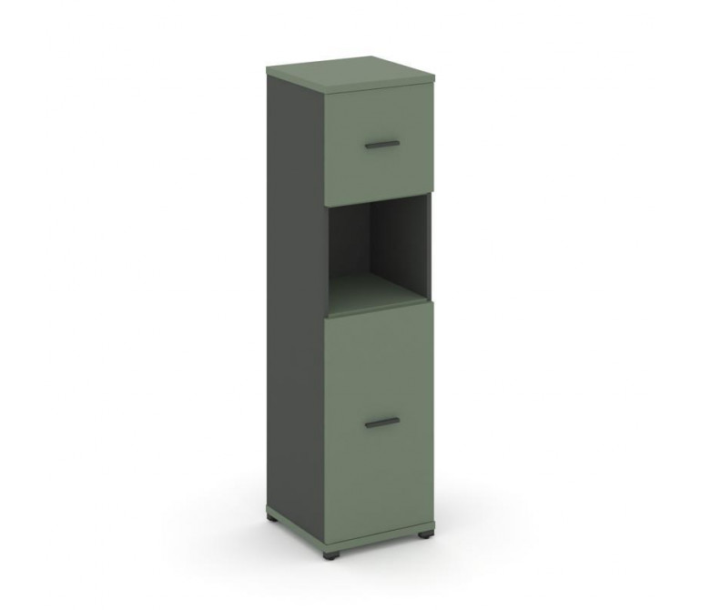Концепт Шкаф 1 узкая секция, 4 ниши CN.STU-415 A Кобо NEW/Антрацит NEW/Металл Антрацит 420*420*1554