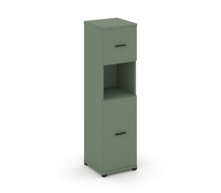 Концепт Шкаф 1 узкая секция, 4 ниши CN.STU-415 B Кобо NEW/Металл Черный 420*420*1554