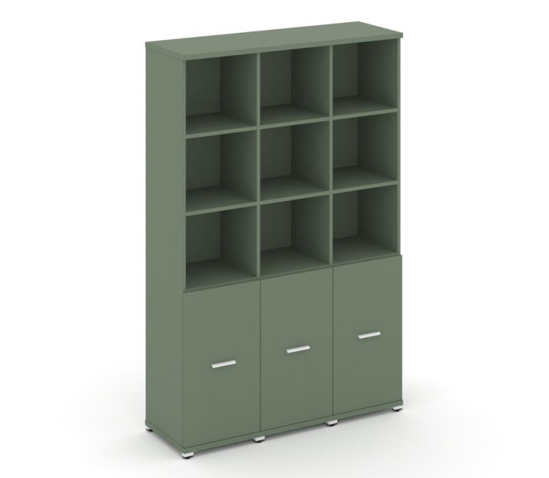 Концепт Шкаф 3 узкие секции, 5 ниш CN.STU-531 W Кобо NEW/Металл Белый 1252*420*1922