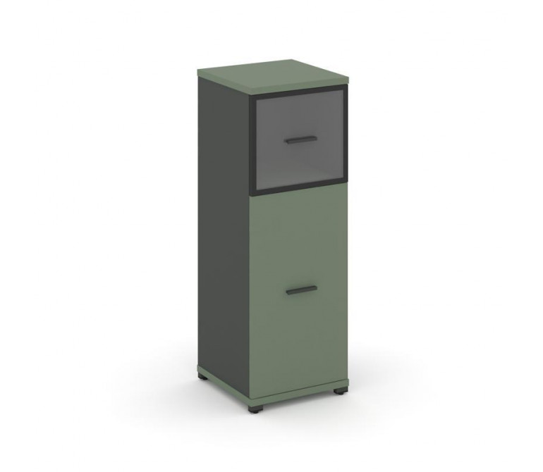 Концепт Шкаф 1 узкая секция, 3 ниши CN.STU-314 RPB A Кобо NEW/Антрацит NEW/Металл Антрацит/Прозрачны