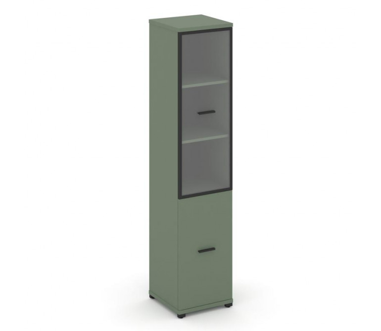 Концепт Шкаф 1 узкая секция, 5 ниш CN.STU.E-512 RPB B Кобо NEW/Металл Черный/Прозрачный 420*420*1922