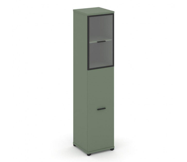 Концепт Шкаф 1 узкая секция, 5 ниш CN.STU.E-515 RPB B Кобо NEW/Металл Черный/Прозрачный 420*420*1922