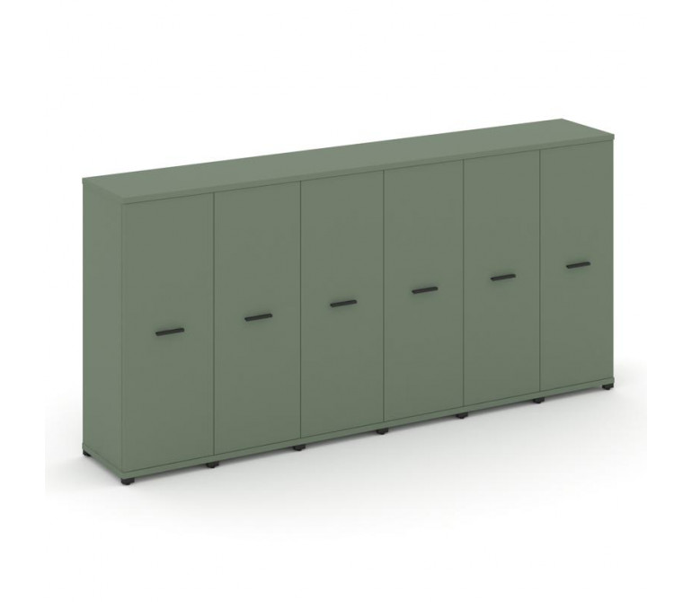 Концепт Шкаф 6 узких секций, 3 ниши CN.STU-366 B Кобо NEW/Металл Черный 2500*420*1186