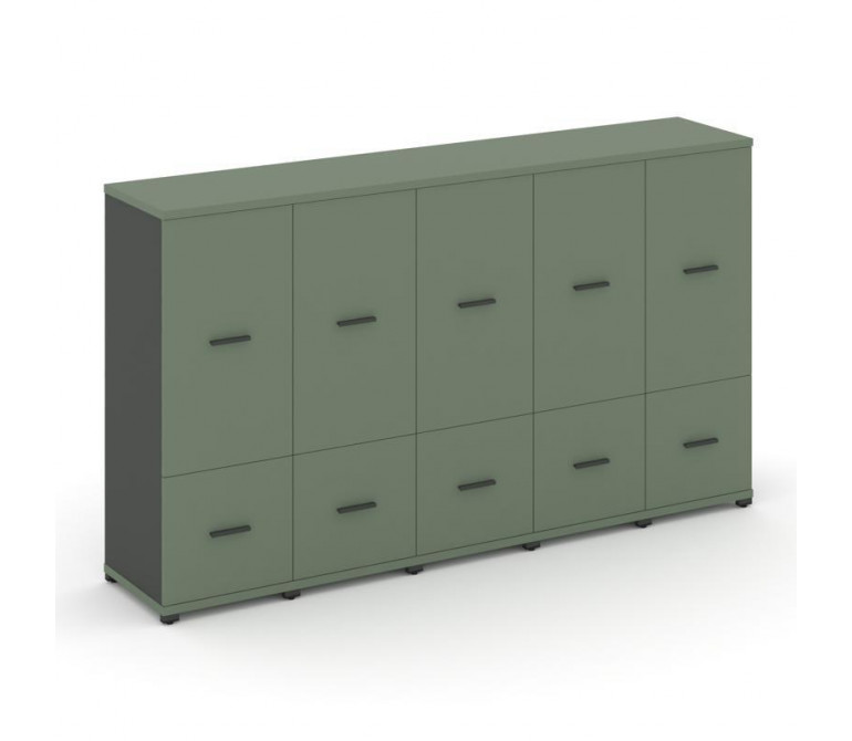 Концепт Шкаф 5 узких секций, 3 ниши CN.STU-352 A Кобо NEW/Антрацит NEW/Металл Антрацит 2084*420*1186
