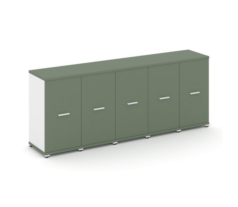 Концепт Шкаф 5 узких секций, 2 ниши CN.STU-253 W Кобо NEW/Белый Бриллиант/Металл Белый 2084*420*818