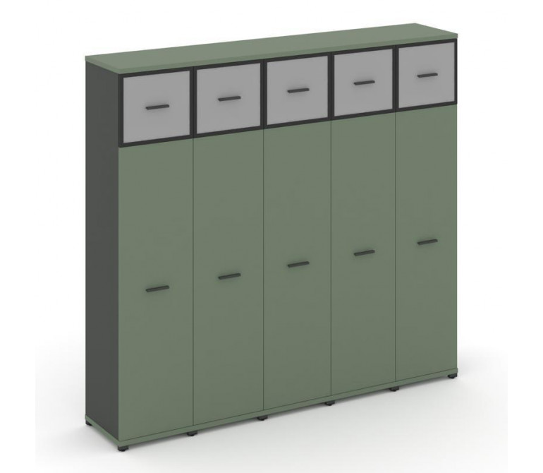 Концепт Шкаф 5 узких секций, 5 ниш CN.STU-557 RMB A Кобо NEW/Антрацит NEW/Металл Антрацит/Сатин 2084