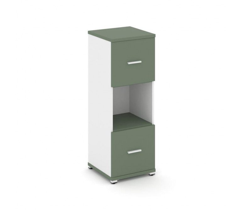 Концепт Шкаф 1 узкая секция, 3 ниши CN.STU-315 W Кобо NEW/Белый Бриллиант/Металл Белый 420*420*1186