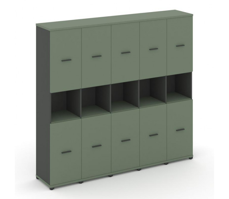 Концепт Шкаф 5 узких секций, 5 ниш CN.STU-553 A Кобо NEW/Антрацит NEW/Металл Антрацит 2084*420*1922