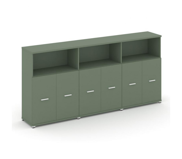 Концепт Шкаф 3 широкие секции, 3 ниши CN.STS-333 W Кобо NEW/Металл Белый 2500*420*1186