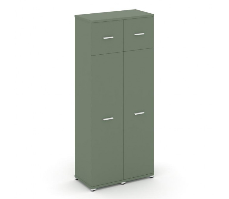 Концепт Шкаф 2 узкие секции, 5 ниш CN.STU-527 W Кобо NEW/Металл Белый 836*420*1922