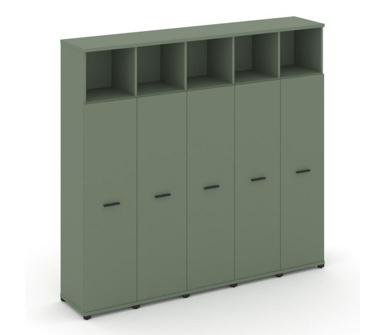 Концепт Шкаф 5 узких секций, 5 ниш CN.STU-556 B Кобо NEW/Металл Черный 2084*420*1922