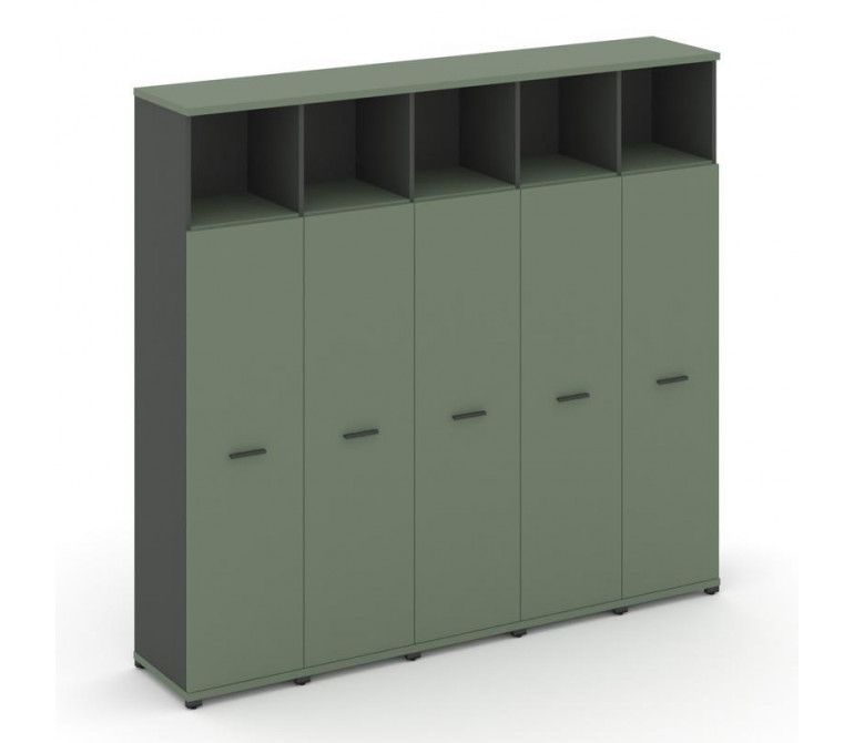 Концепт Шкаф 5 узких секций, 5 ниш CN.STU-556 A Кобо NEW/Антрацит NEW/Металл Антрацит 2084*420*1922