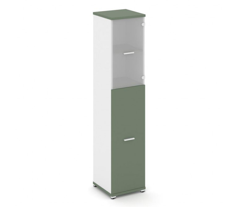 Концепт Шкаф 1 узкая секция, 5 ниш CN.STU.E-515 SM W Кобо NEW/Белый Бриллиант/Металл Белый/Сатин 420