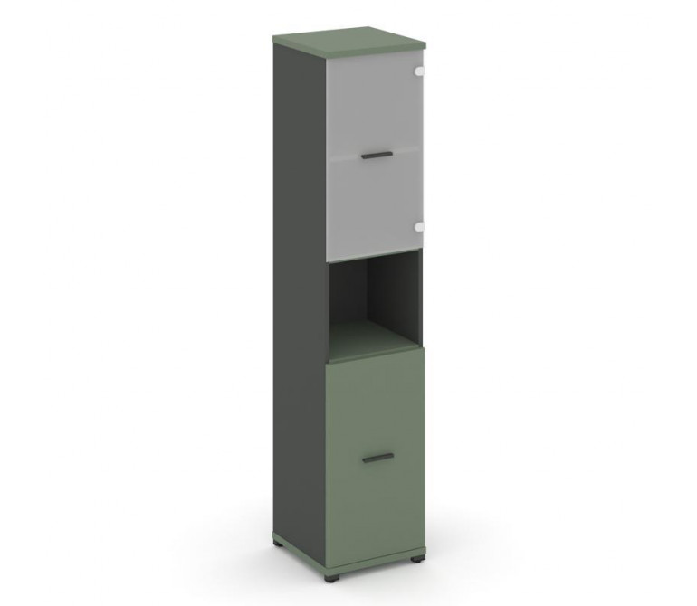 Концепт Шкаф 1 узкая секция, 5 ниш CN.STU.E-513 SM A Кобо NEW/Антрацит NEW/Металл Антрацит/Сатин 420