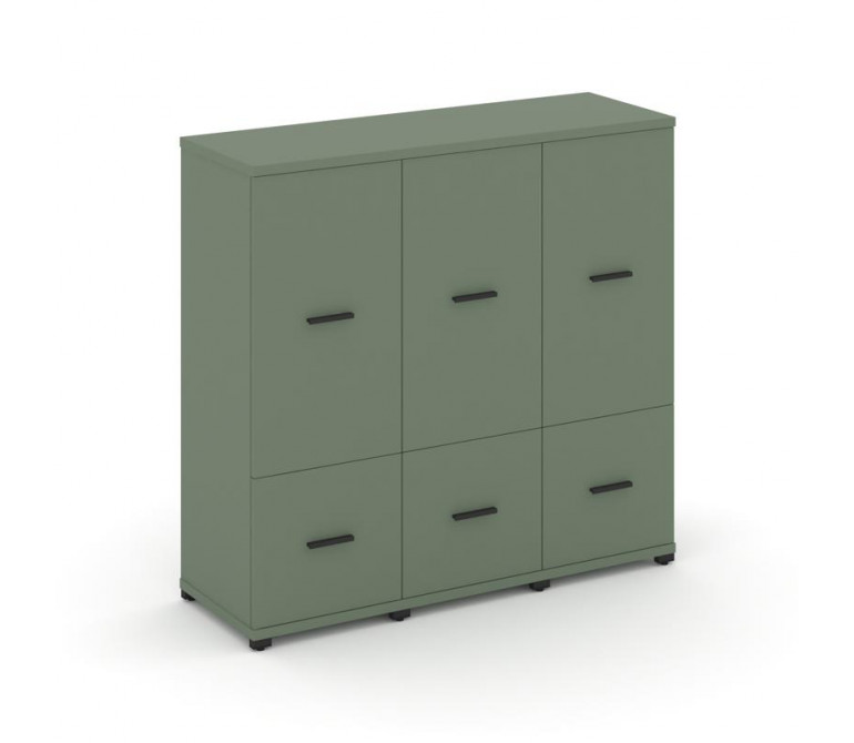 Концепт Шкаф 3 узкие секции, 3 ниши CN.STU-332 B Кобо NEW/Металл Черный 1252*420*1186