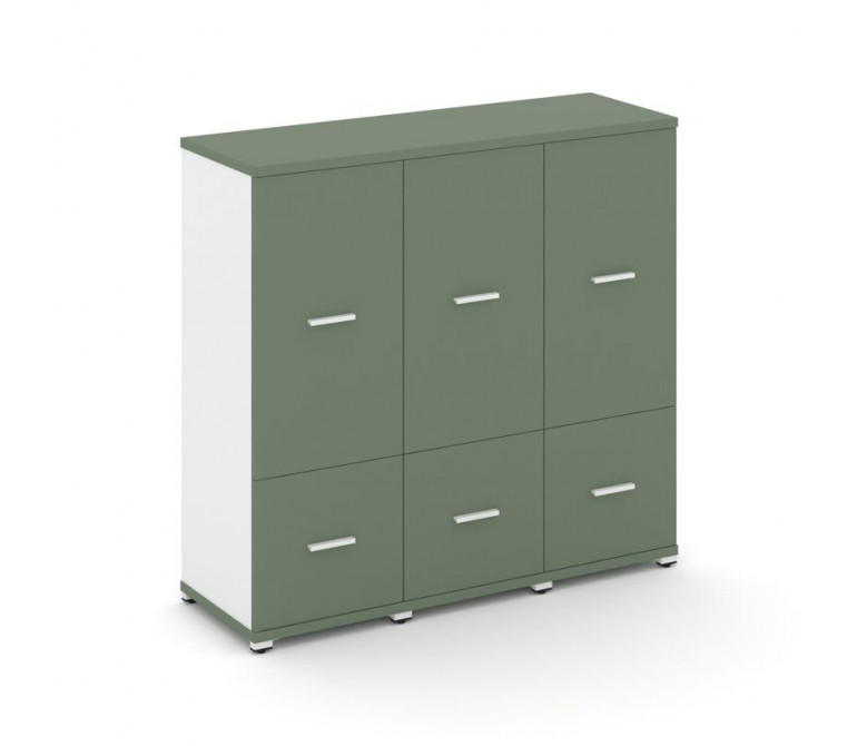 Концепт Шкаф 3 узкие секции, 3 ниши CN.STU-332 W Кобо NEW/Белый Бриллиант/Металл Белый 1252*420*1186